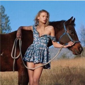 Vanessa Mooney Blue Floral Jumper